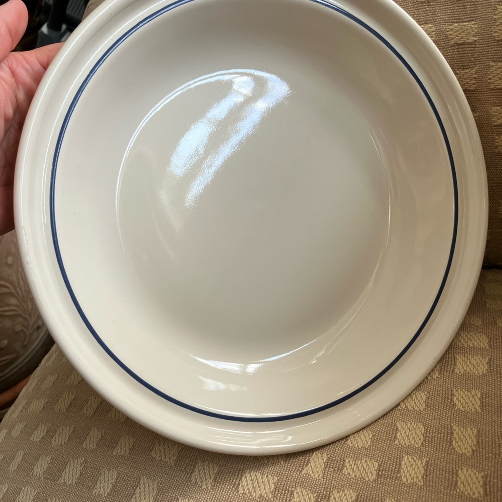 Vintage Longaberger Pottery Off-White Ceramic Pie Pan Plate 10 inches - Picture 14 of 16